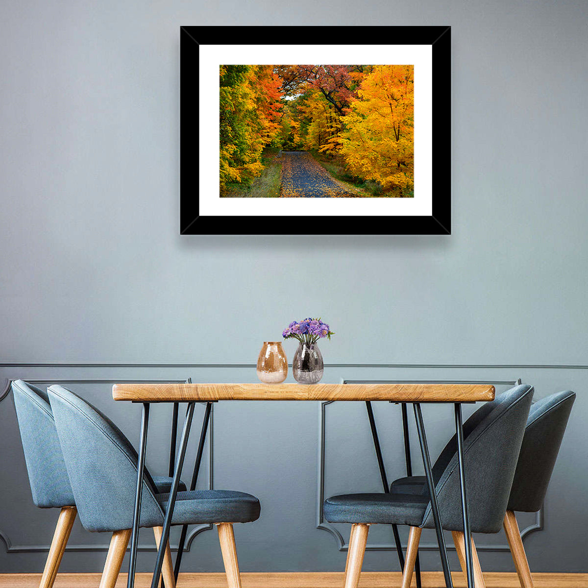 Autumn Road Through Wisconsin Park Wall Art