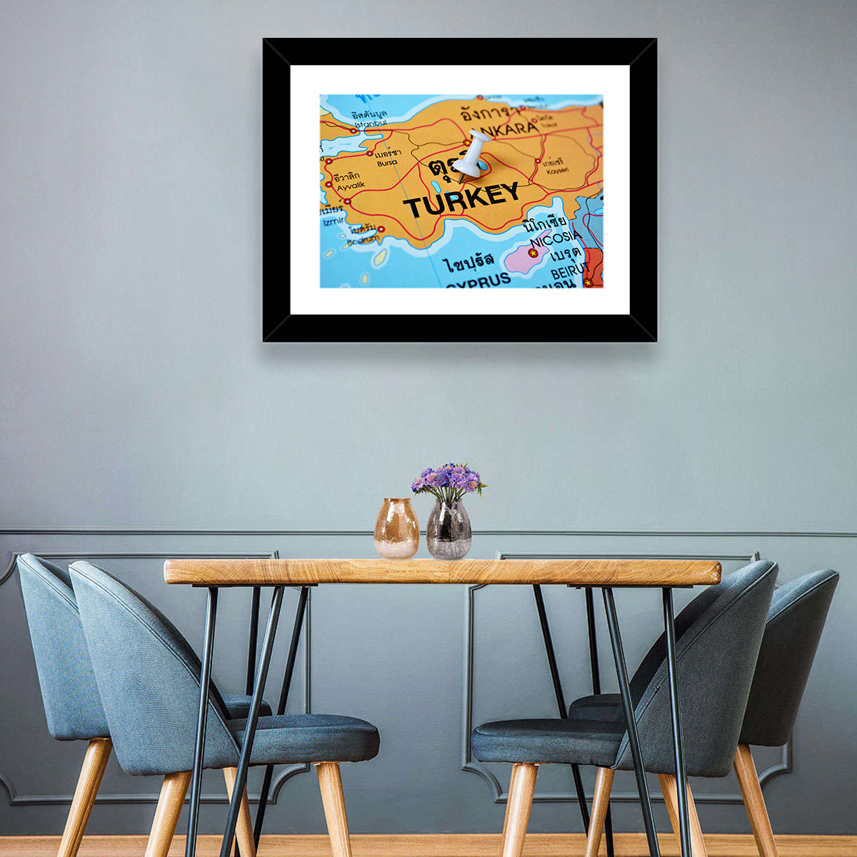 Turkey Map Wall Art