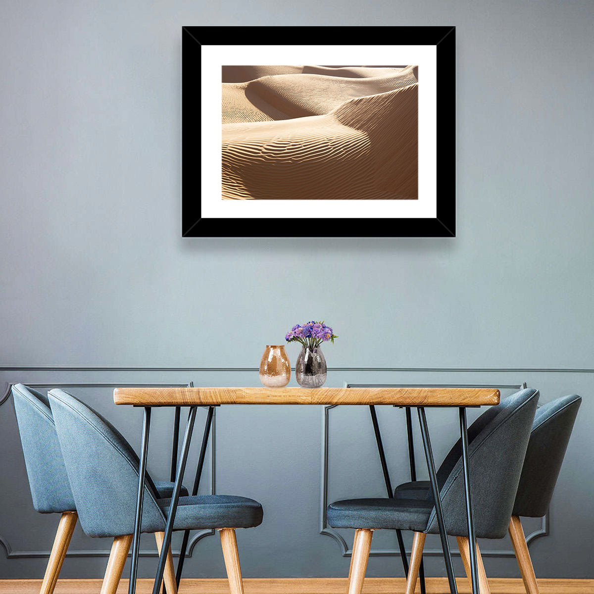 Sahara Sand Dunes Close-up Wall Art in a room, landscape