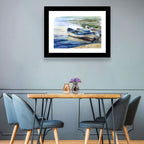 Watercolor Rowboats by the Shore Wall Art