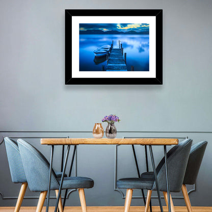 Boat & Wooden Pier Wall Art
