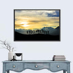 Golden Team Silhouettes at Sunset Wall Art