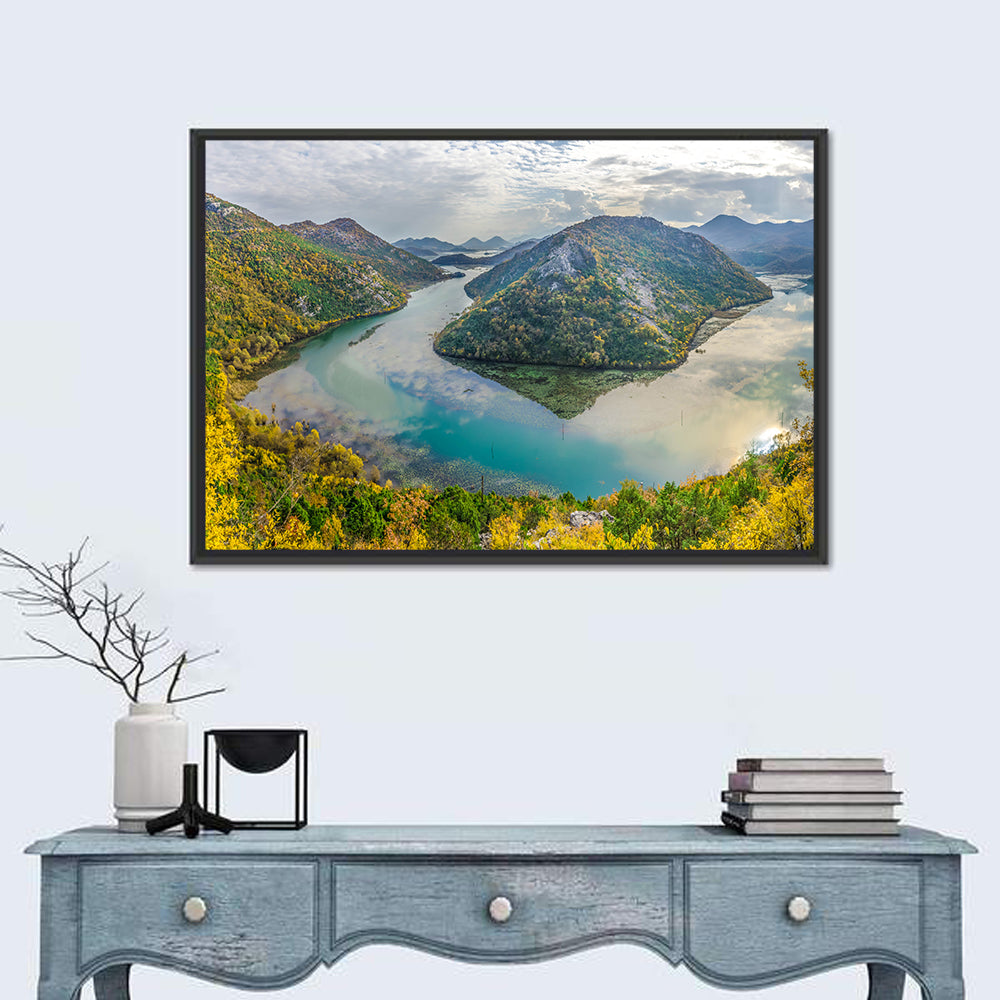Rijeka Crnojevića Bend, Lake Skadar Wall Art in a room, landscape