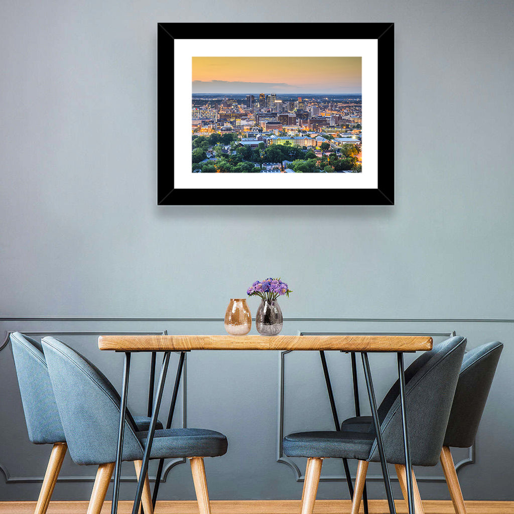 Birmingham Skyline at Golden Hour Wall Art