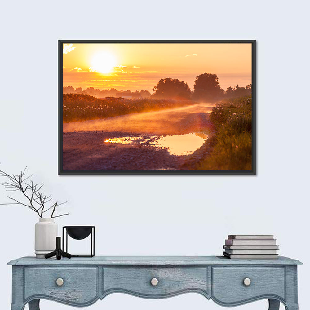 Dirt Road at Golden Hour Wall Art