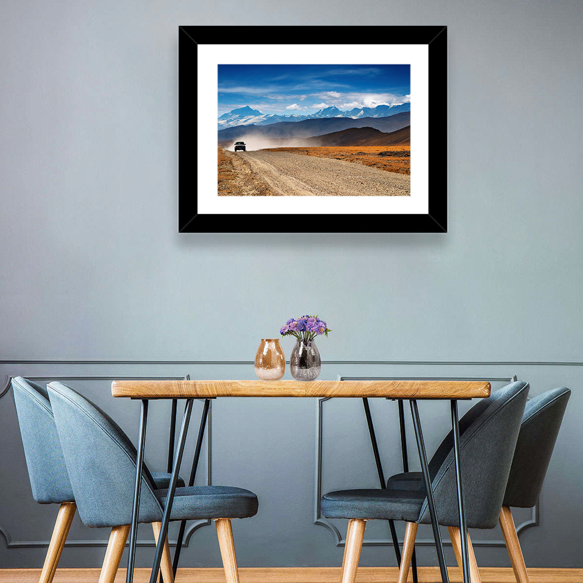 Road to Everest, Tibetan Highlands Wall Art in a room, landscape