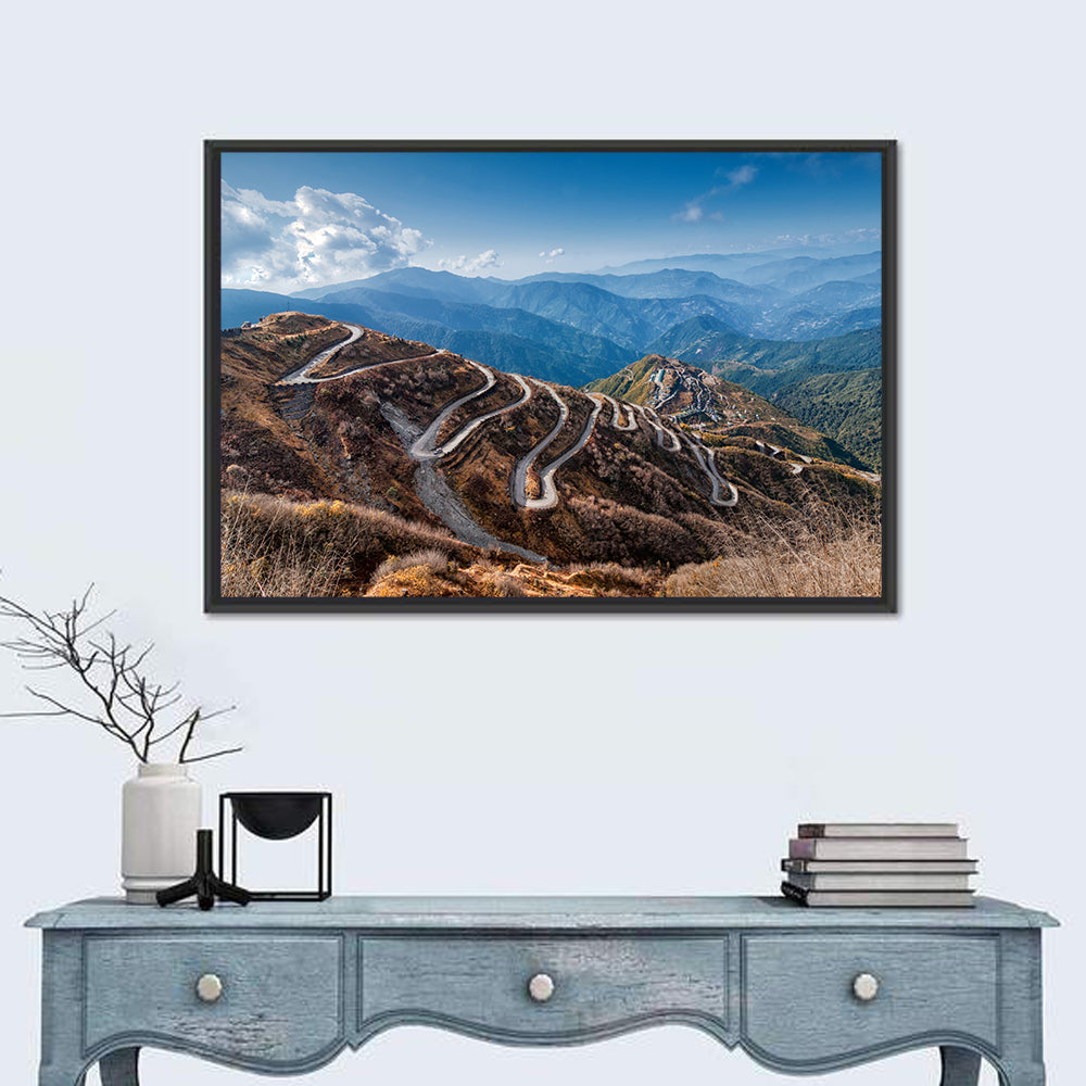 Zuluk Zig-zag Road, Sikkim Wall Art in a room, landscape