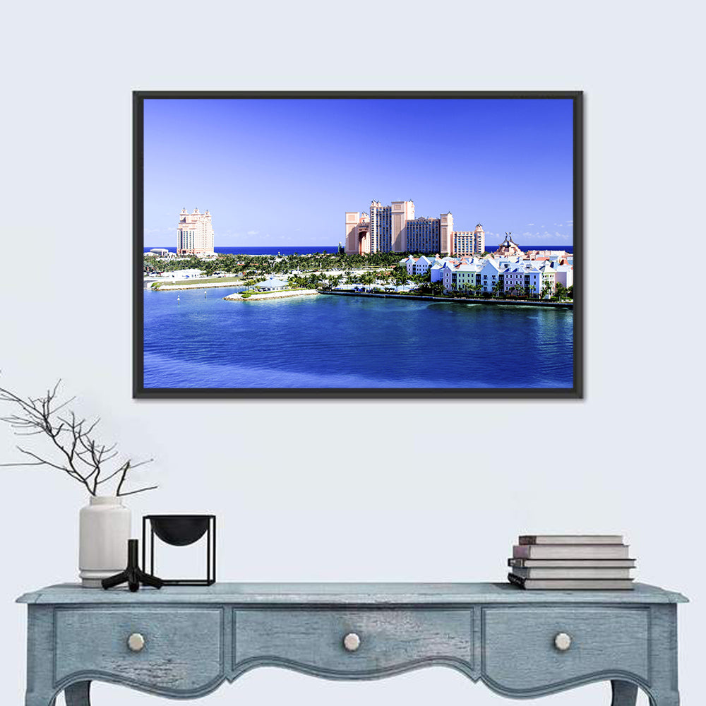 Atlantis Paradise Island View Wall Art in a room, landscape