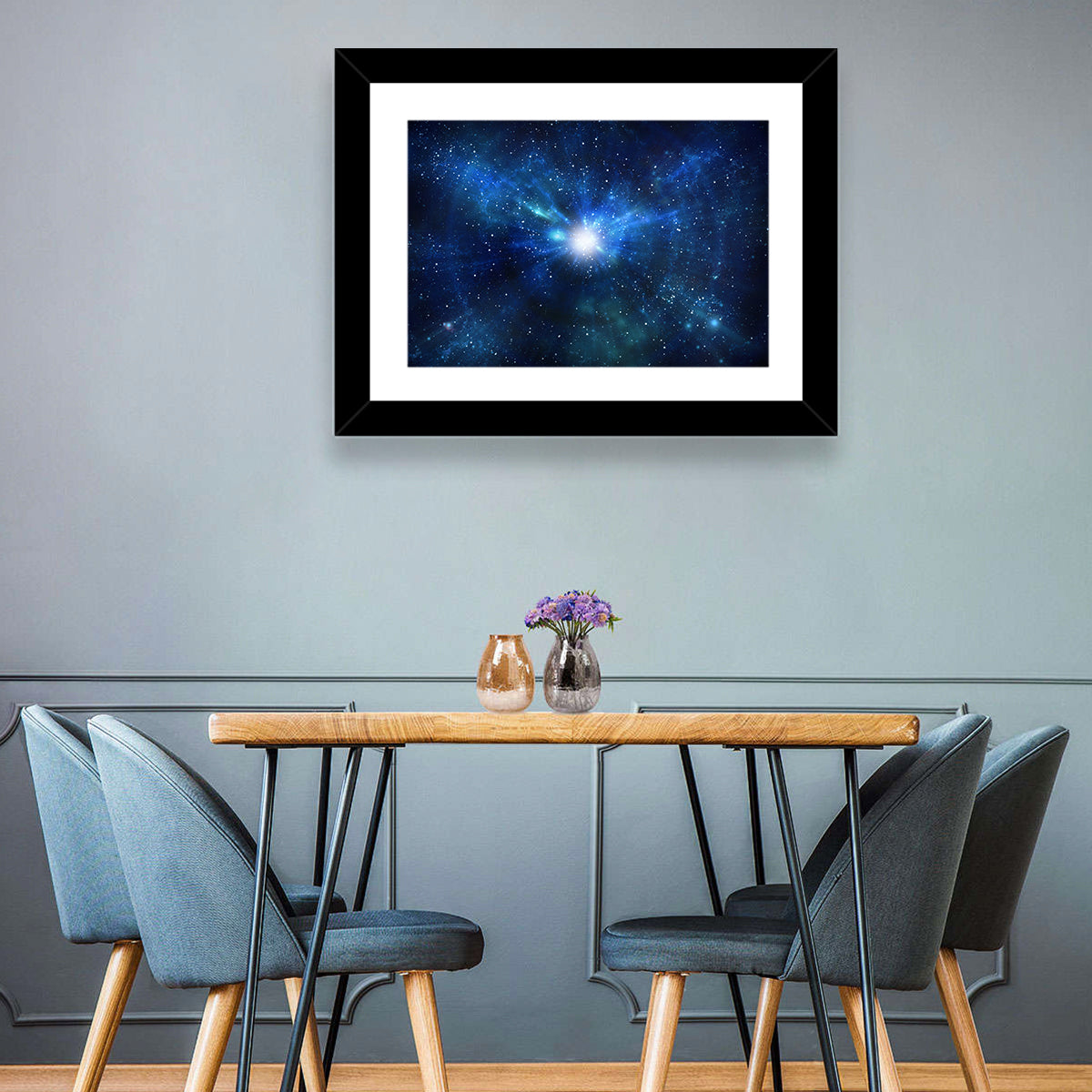 Lightspeed Galaxy Burst Wall Art in a room, landscape