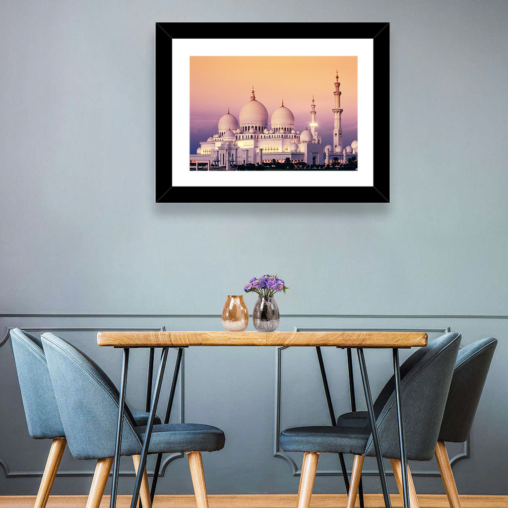 Sheikh Zayed Grand Mosque at Dusk Wall Art