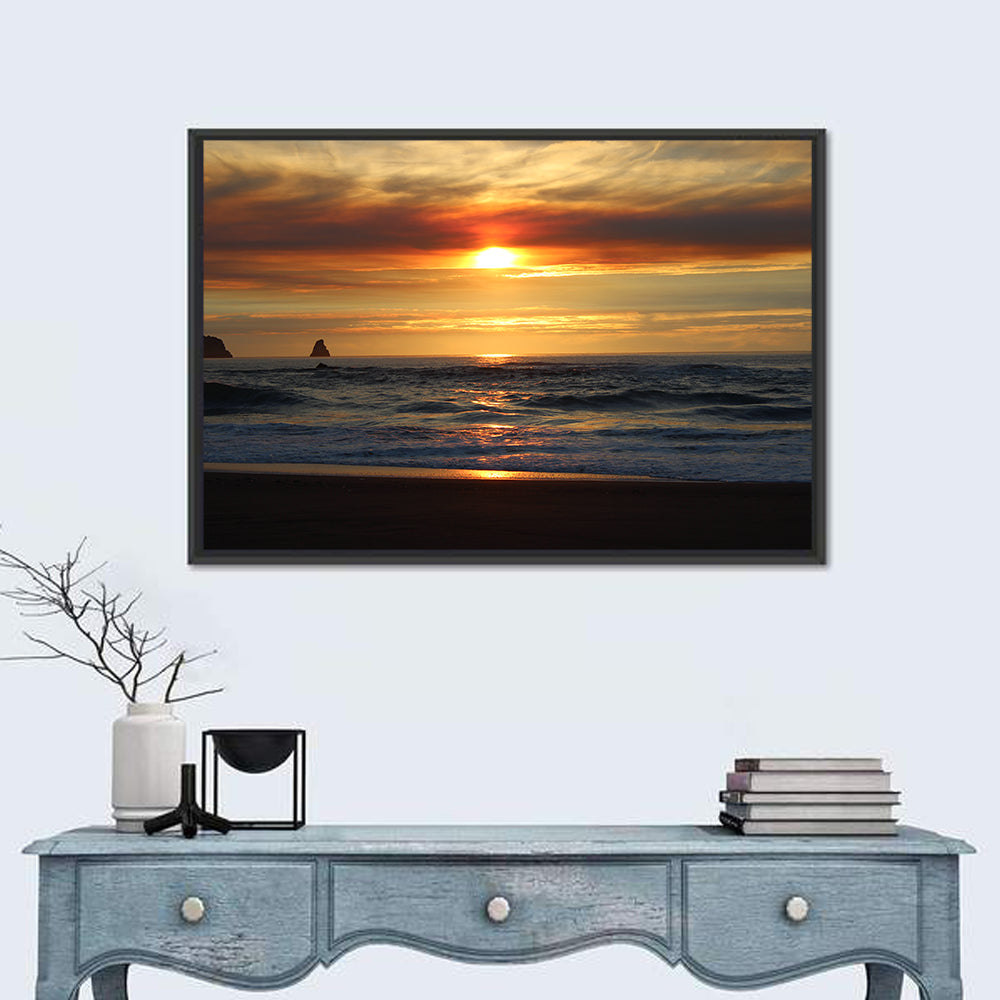 Oregon Sea Stack Sunset Wall Art
