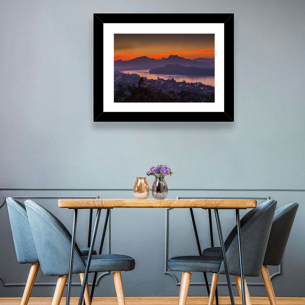 Luang Prabang Sunset Over Mekong Wall Art