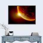 Red Planet Sunrise Limb Flare Wall Art