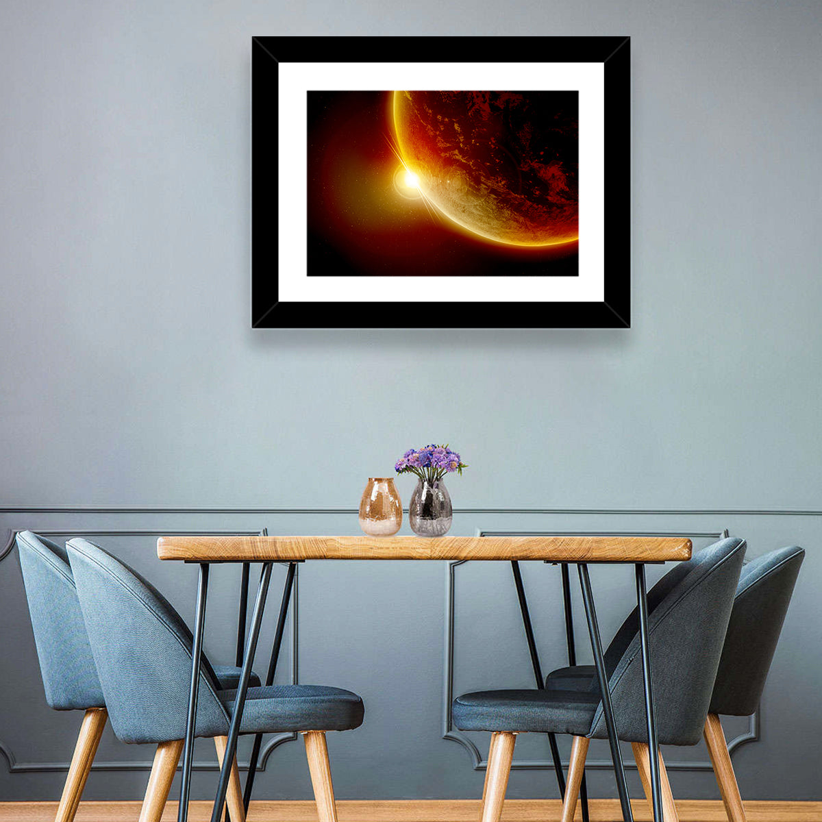 Red Planet Sunrise Limb Flare Wall Art