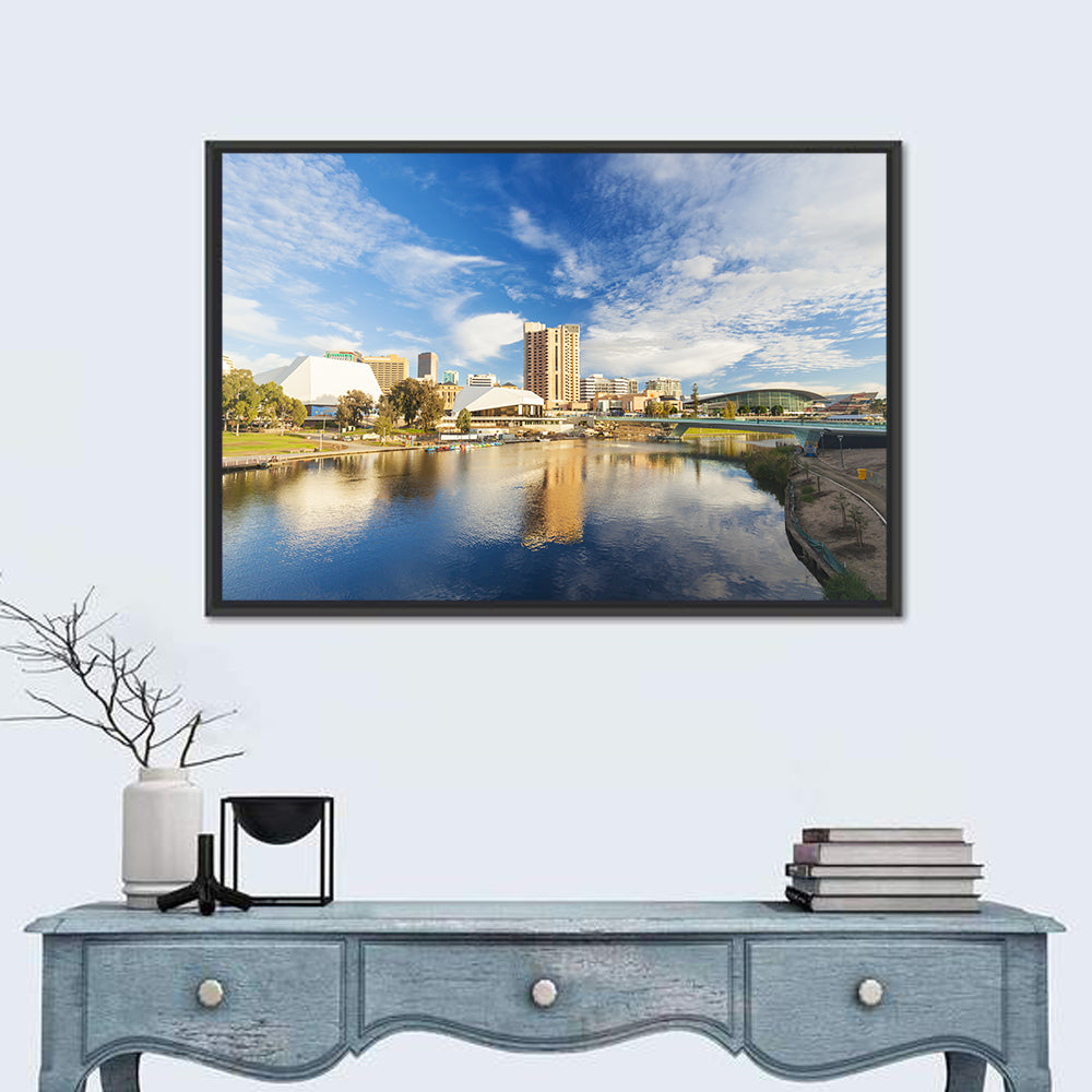 Adelaide River Torrens Skyline Wall Art in a room, landscape