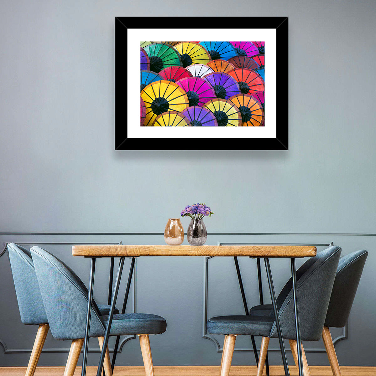 Vibrant Market Parasols Wall Art