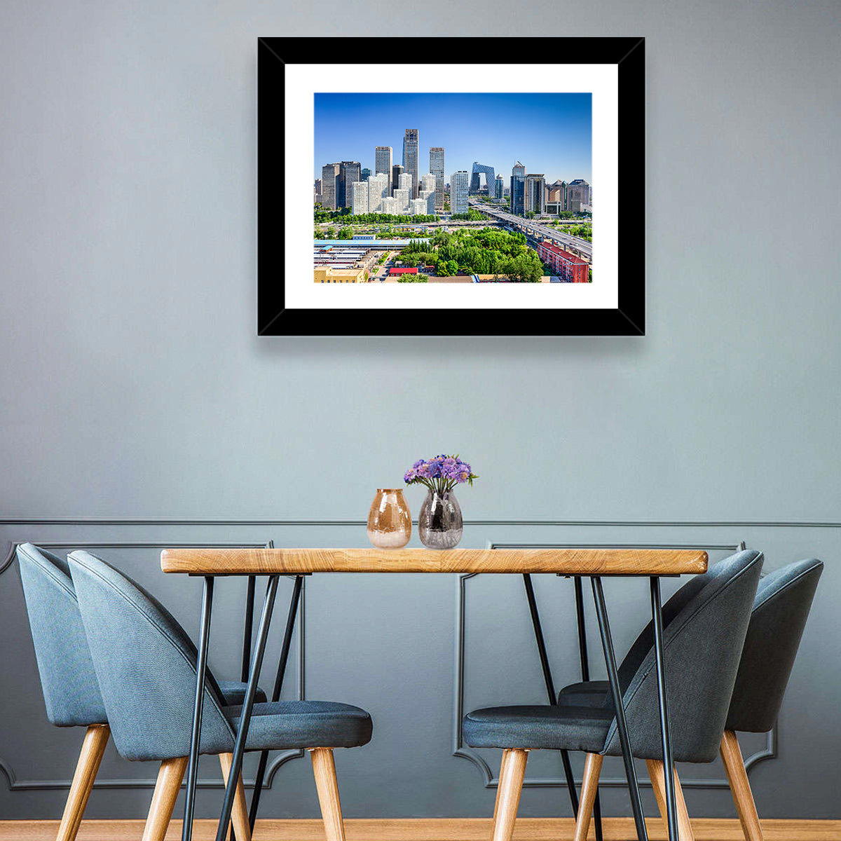 Beijing Cctv Headquarters Skyline Wall Art in a room, landscape