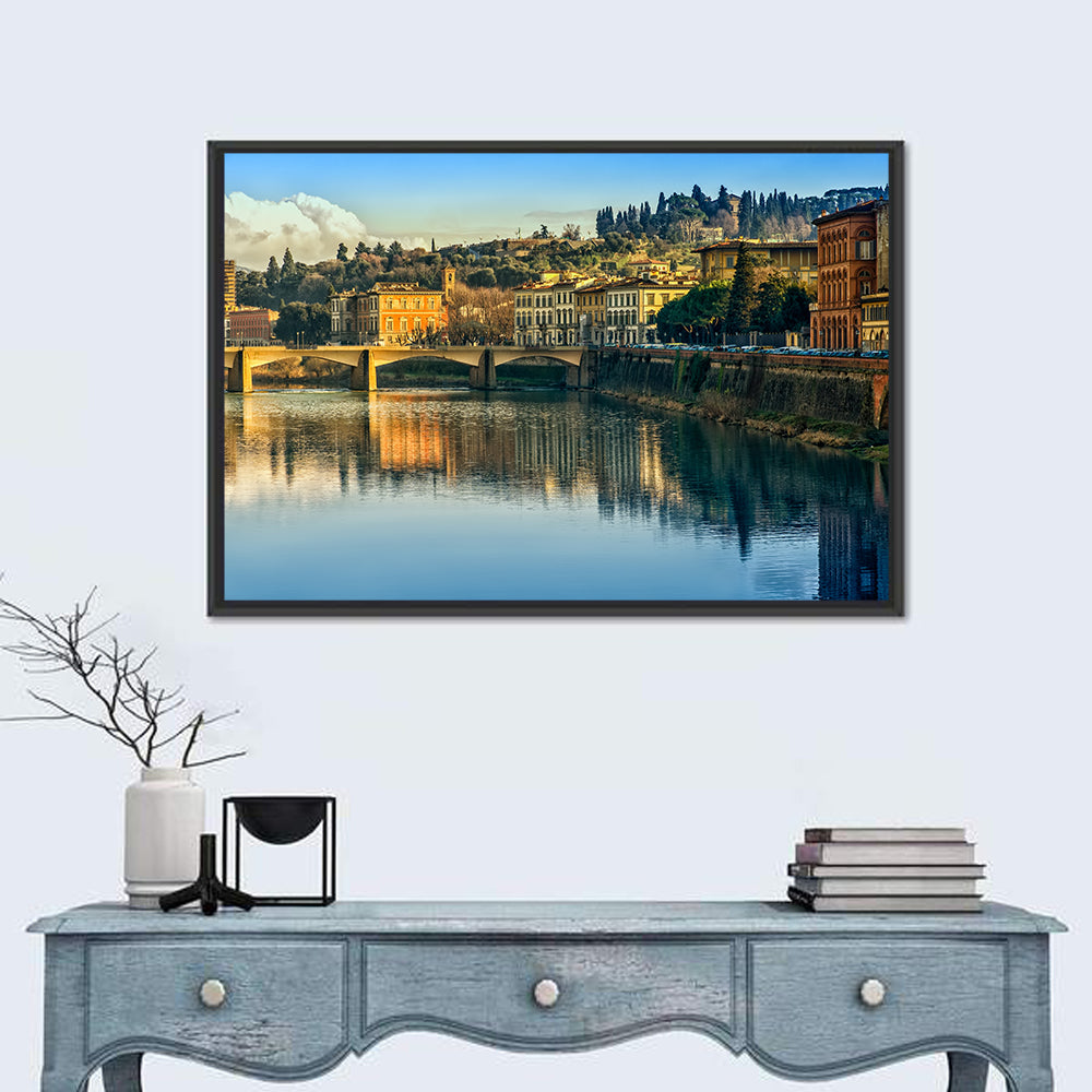 Golden Hour Florence Over the Arno River Wall Art