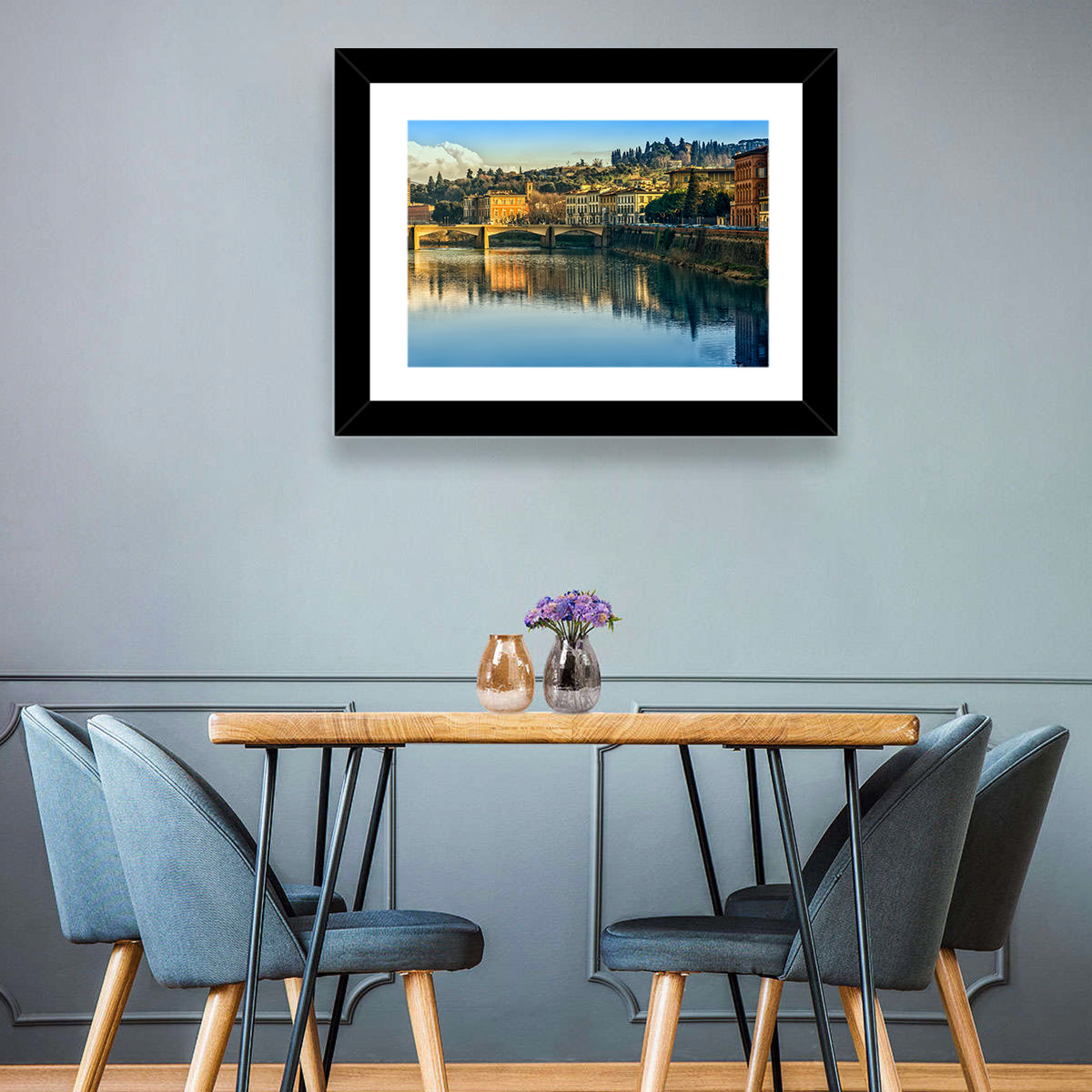 Golden Hour Florence Over the Arno River Wall Art