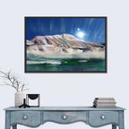 Sunburst Over Winter Mountain Wall Art