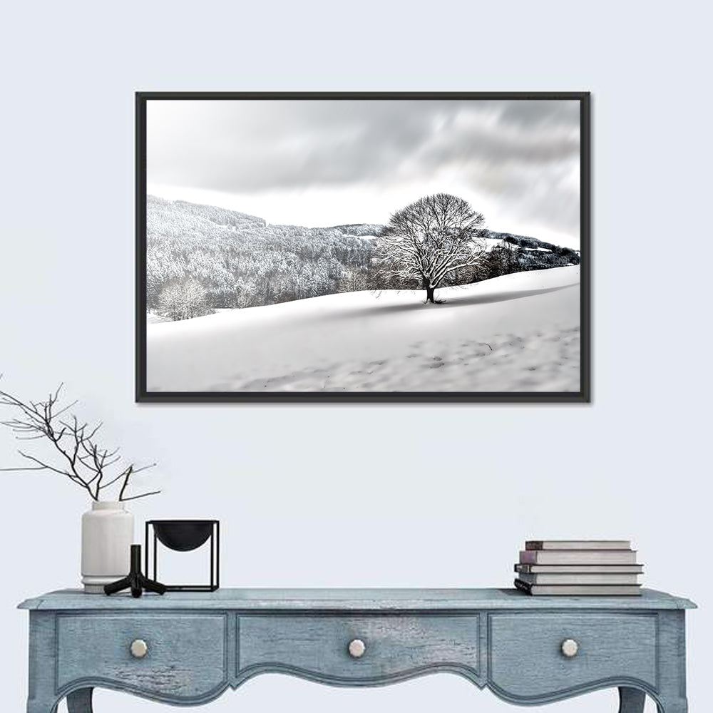 Lonely Snowy Tree Wall Art