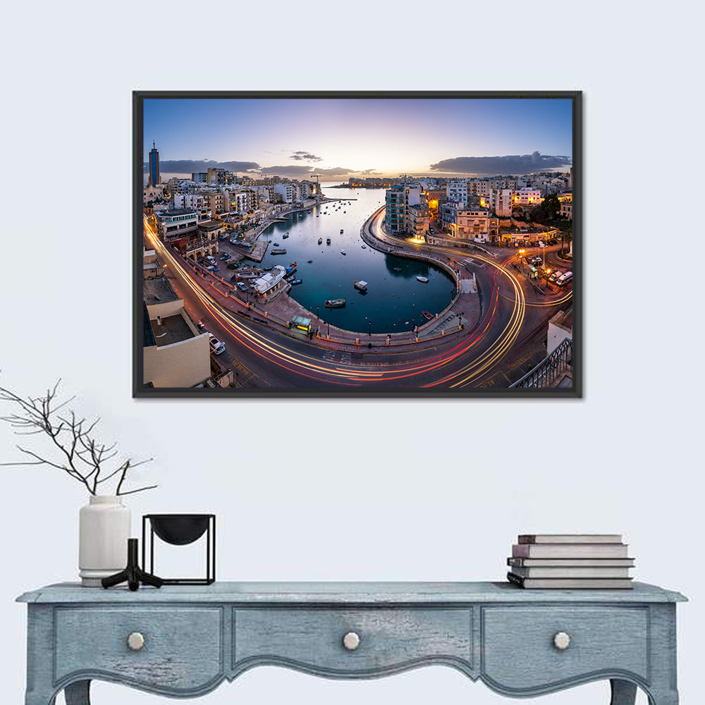 Spinola Bay Light Trails Wall Art in a room, landscape