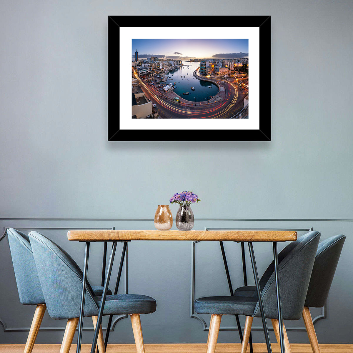 Spinola Bay Light Trails Wall Art in a room, landscape