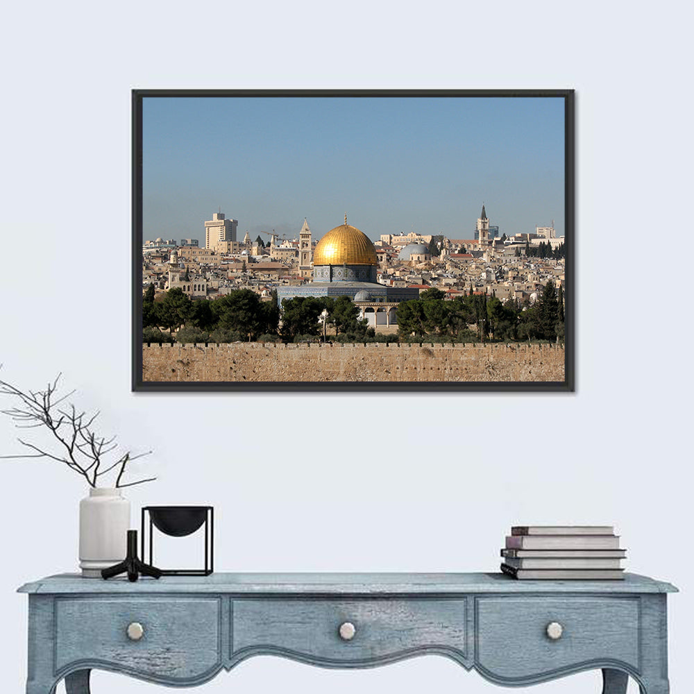 Golden Dome of the Rock, Jerusalem Wall Art in a room, landscape