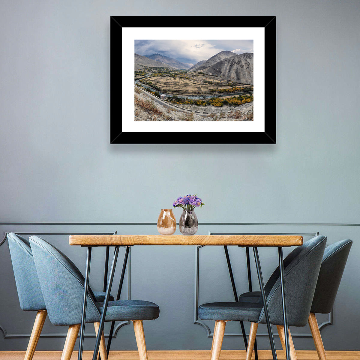 Autumn Valley, Afghanistan Wall Art in a room, landscape