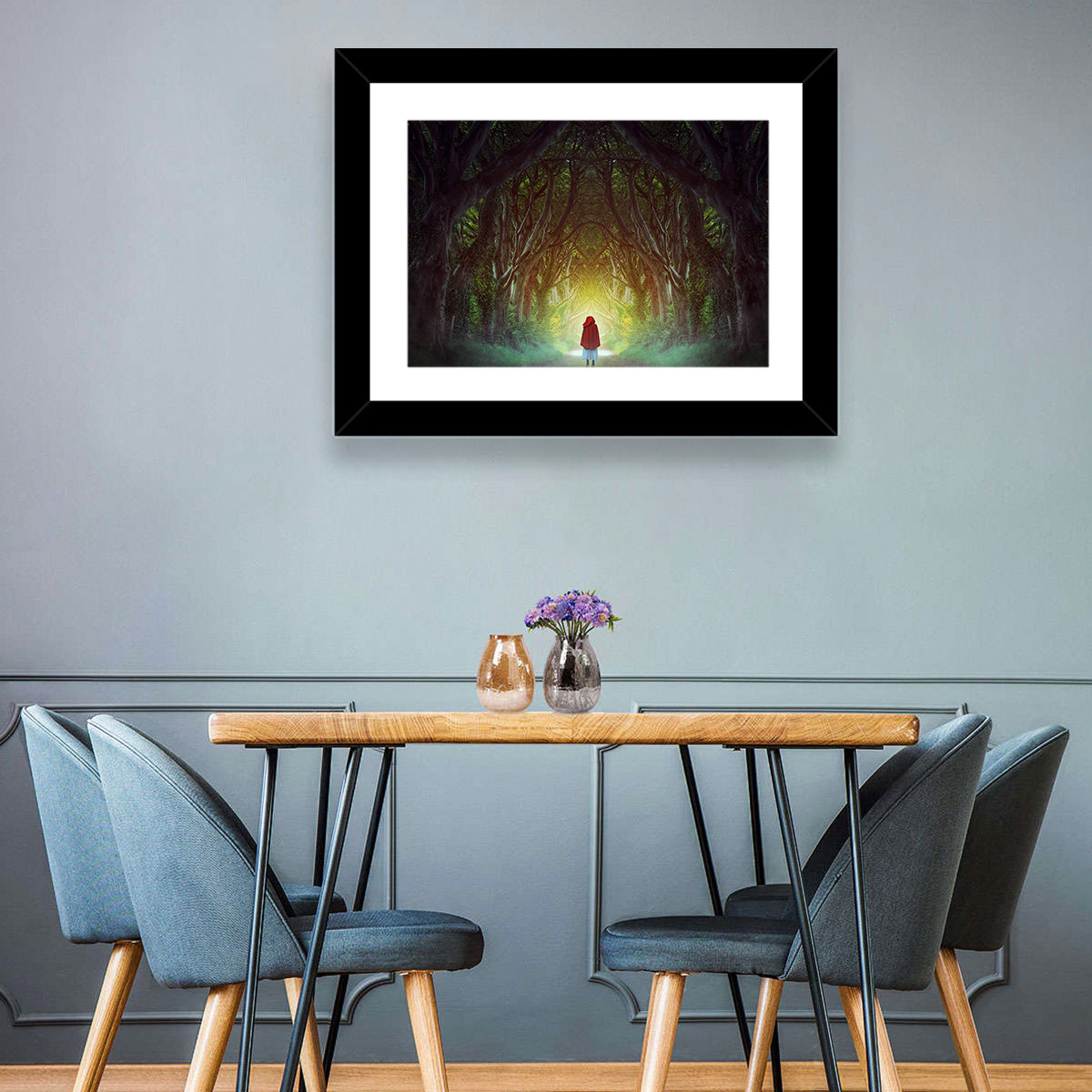 Hedges Forest Pathway Wall Art