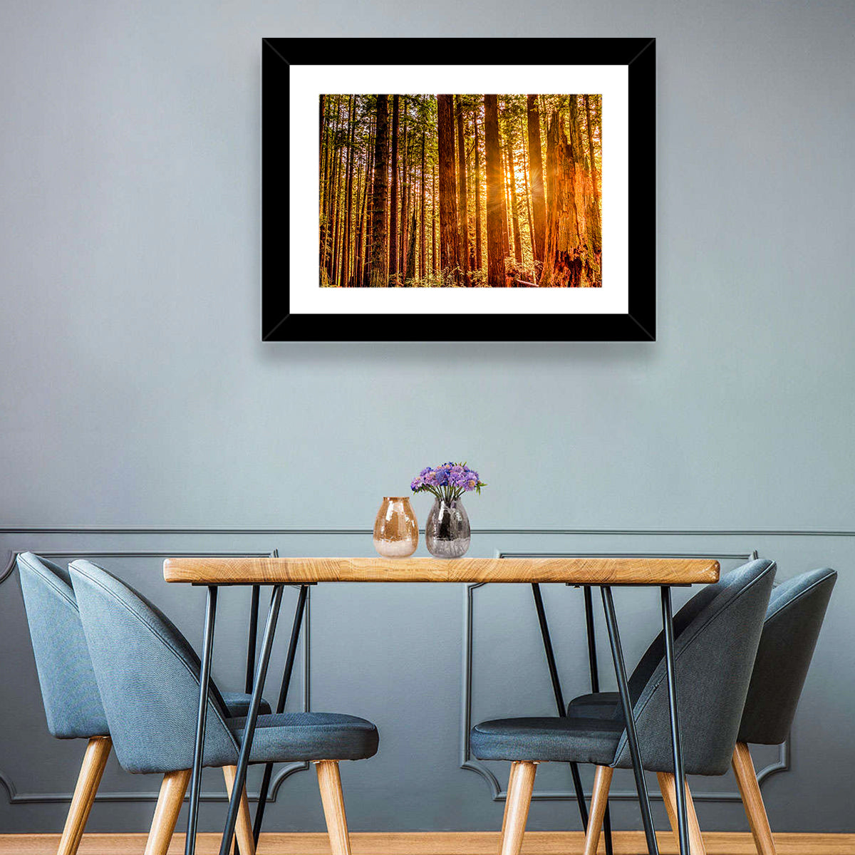 Sunny Redwood Forest Wall Art