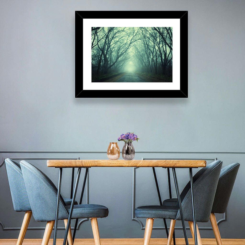 Foggy Forest Pathway Wall Art