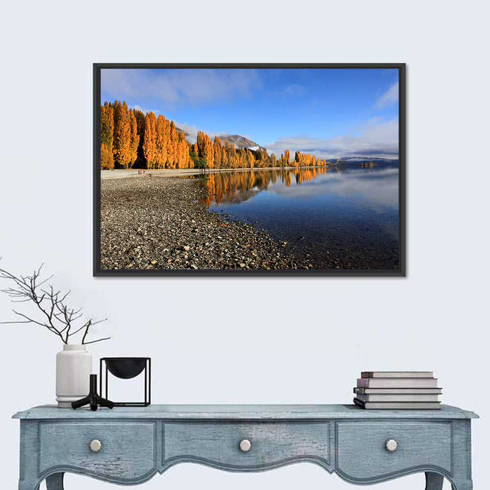 Lake Wanaka Golden Reflection Wall Art