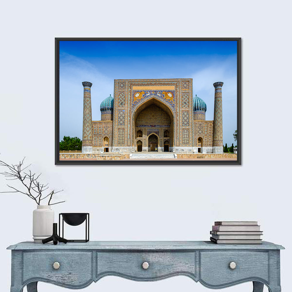 Sher-dor Madrasah, Registan Square Wall Art in a room, landscape