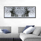 Snow-covered Tree Alley Wall Art
