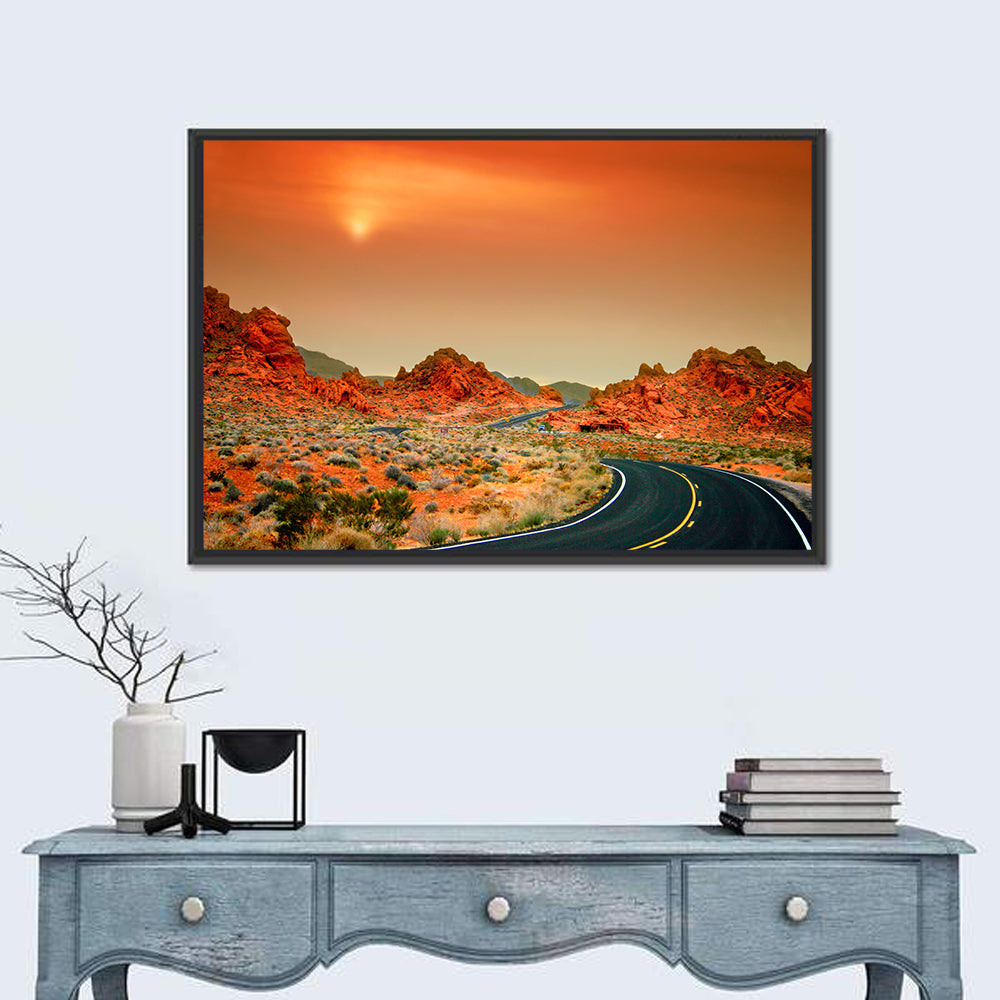 Valley of Fire Winding Road Wall Art