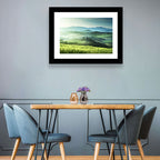 Misty Rolling Hills with Cypresses Wall Art