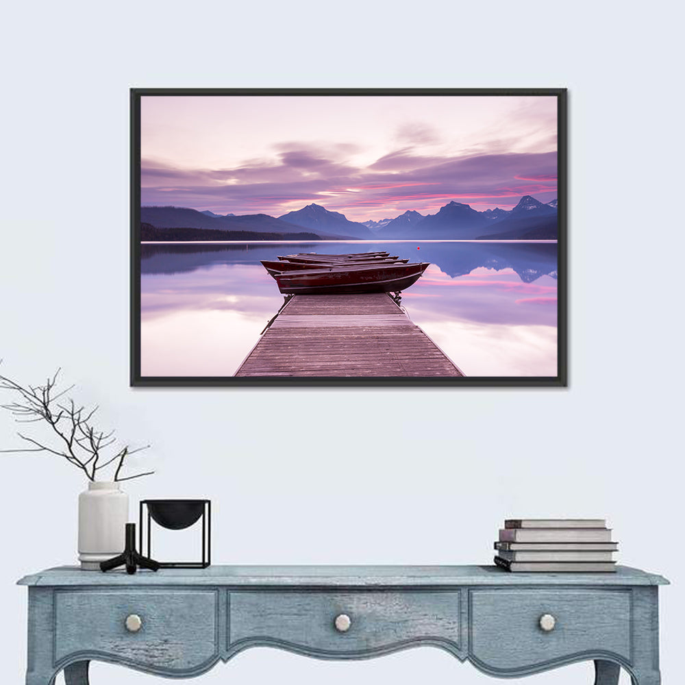 Lake Mcdonald Sunset Dock Wall Art