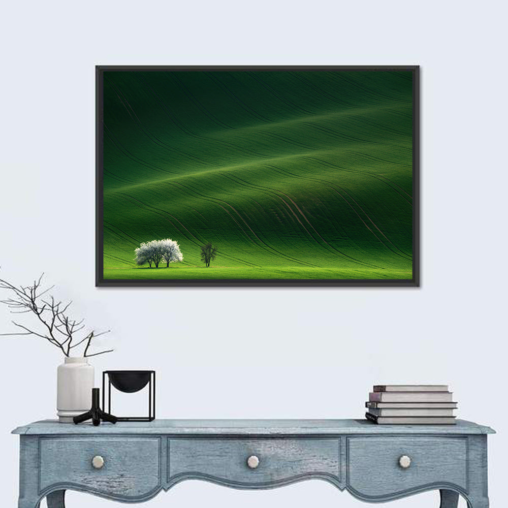 Emerald Hills with Blossoming Tree Wall Art