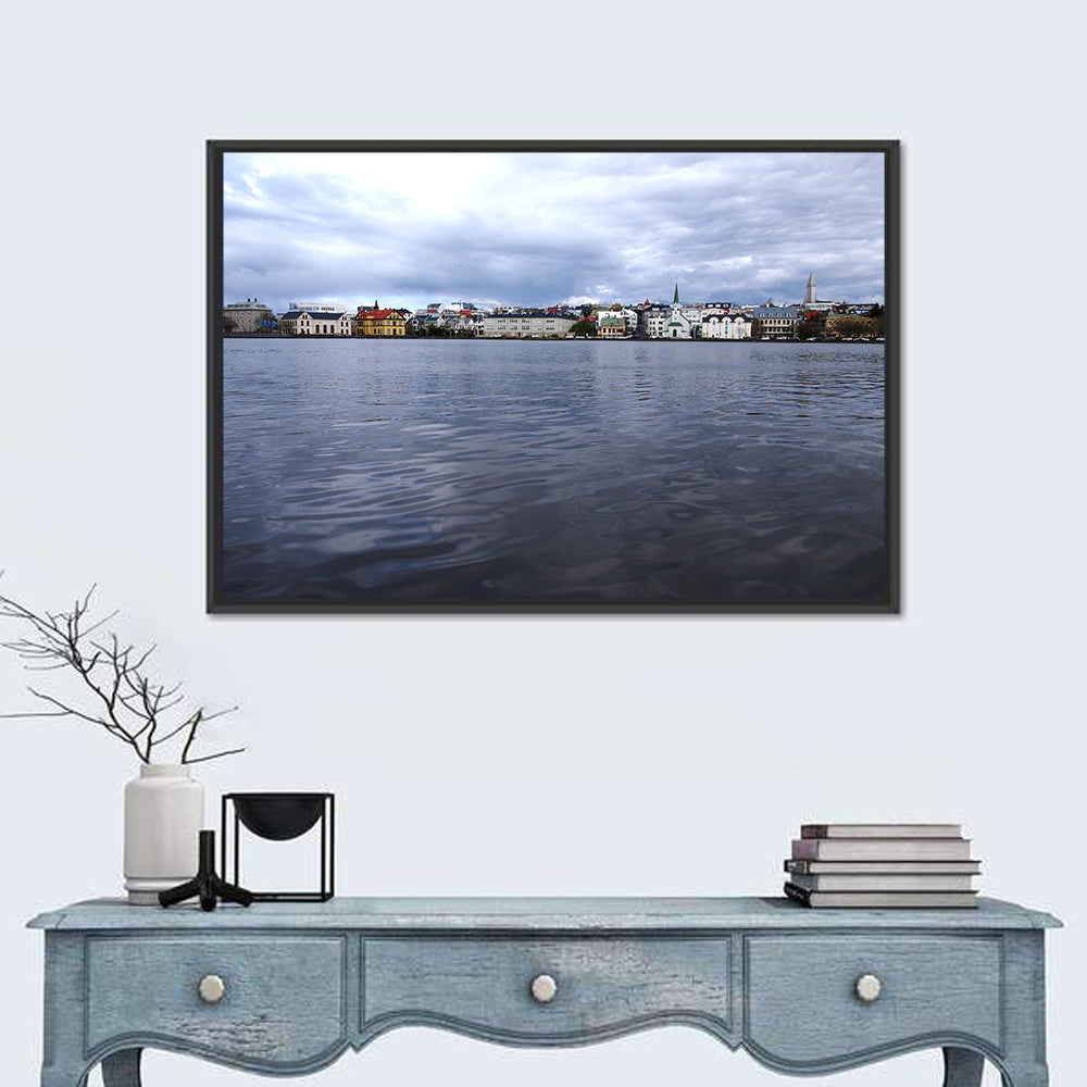 Tjörnin Reykjavik Skyline Wall Art