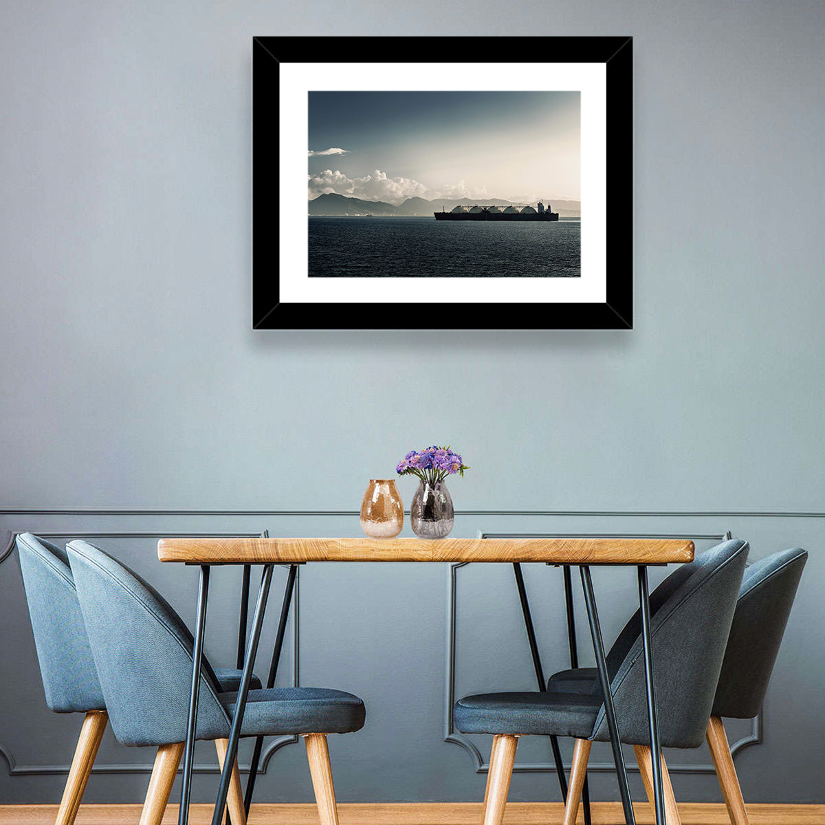 Lng Tanker at Sea Wall Art in a room, landscape