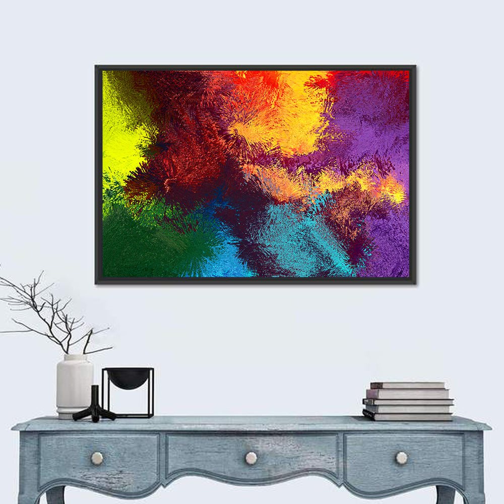 Sparkling Color Fields Wall Art in a room, landscape