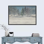 Snow-covered Forest Field Wall Art