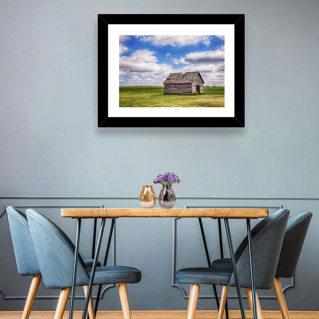 Old Farm Shed in Field Wall Art