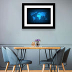 Binary Grid World Map Wall Art