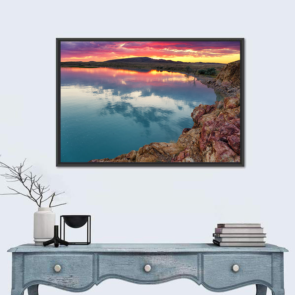 Lake Balkhash Sunset Reflection Wall Art