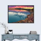 Lake Balkhash Sunset Reflection Wall Art
