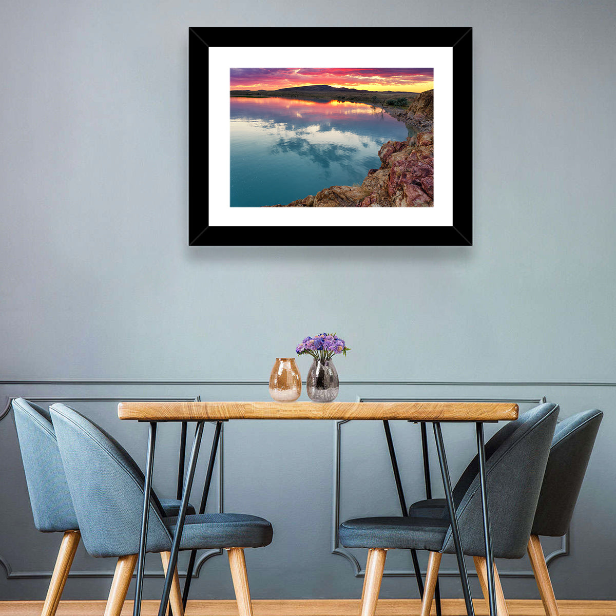 Lake Balkhash Sunset Reflection Wall Art