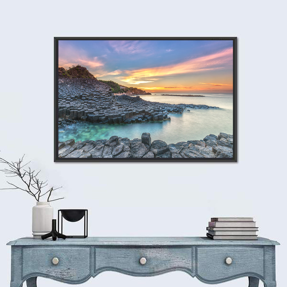 Tuy Hoa Basalt Sunset Wall Art in a room, landscape