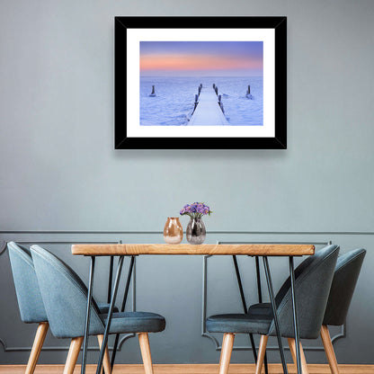 Frozen Lake Jetty Wall Art